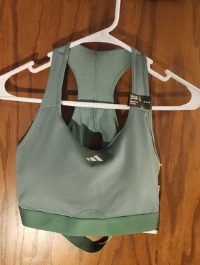 Adidas Green Racerback Sports Bra - Women Intimates & Sleepwear